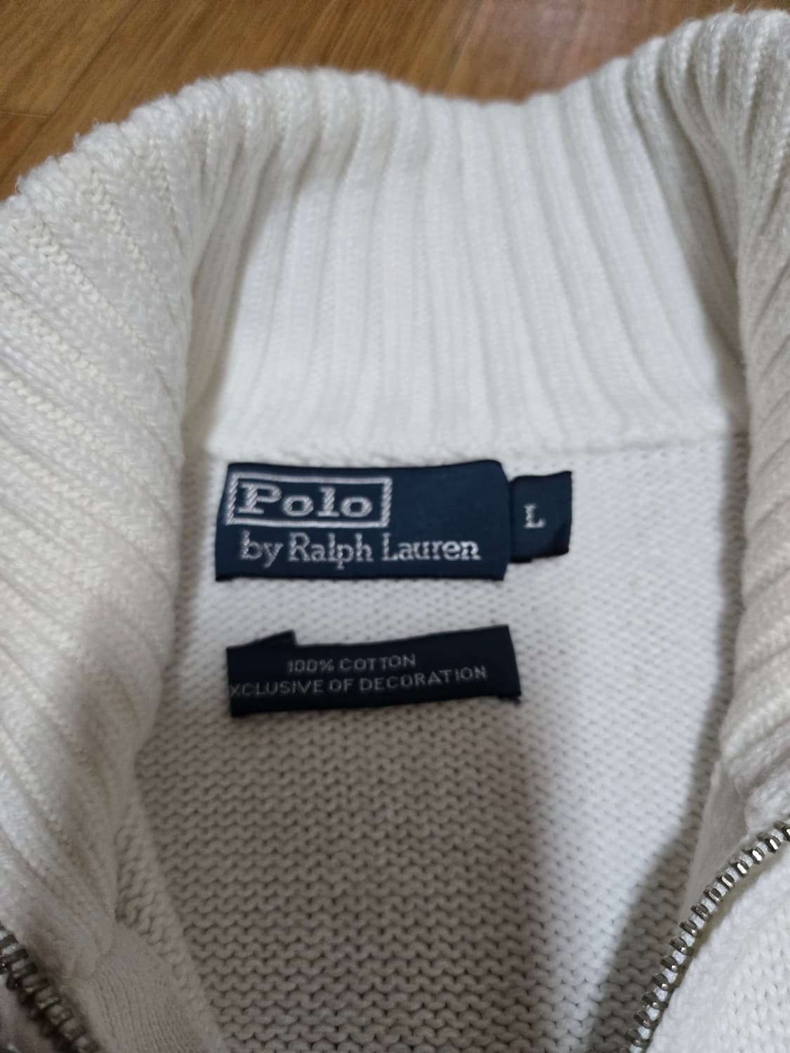 폴로 랄프로렌 빅포니 니트 화이트 집업 상품이미지8
