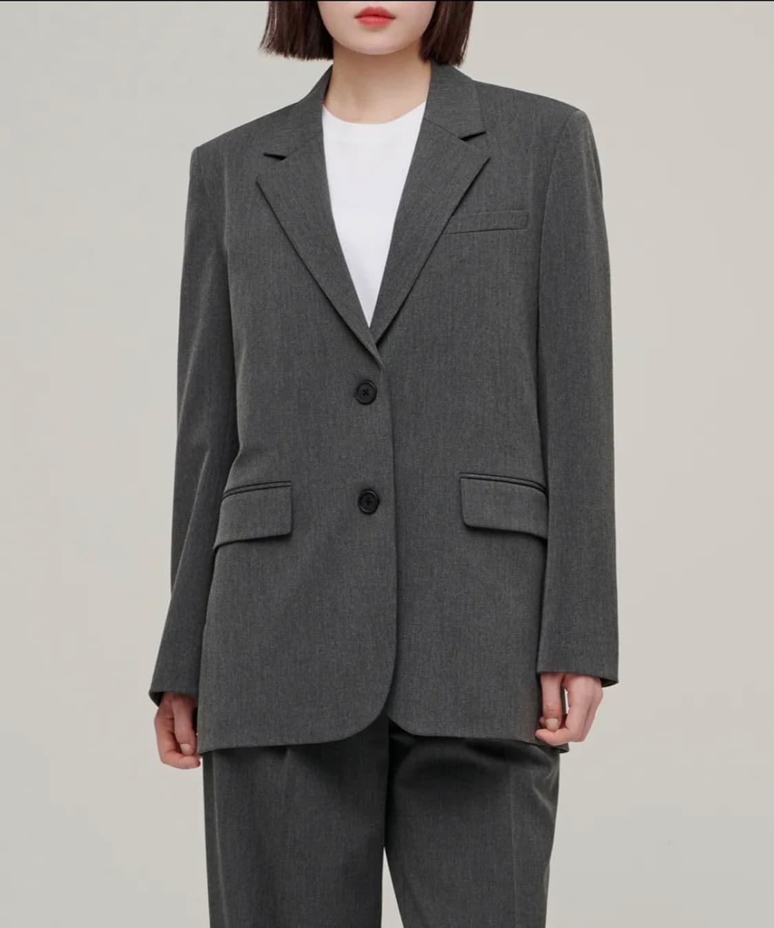 무신사 스탠다드 우먼 우먼즈 오버사이즈 블레이저 [미디엄 그레이] 상품이미지1