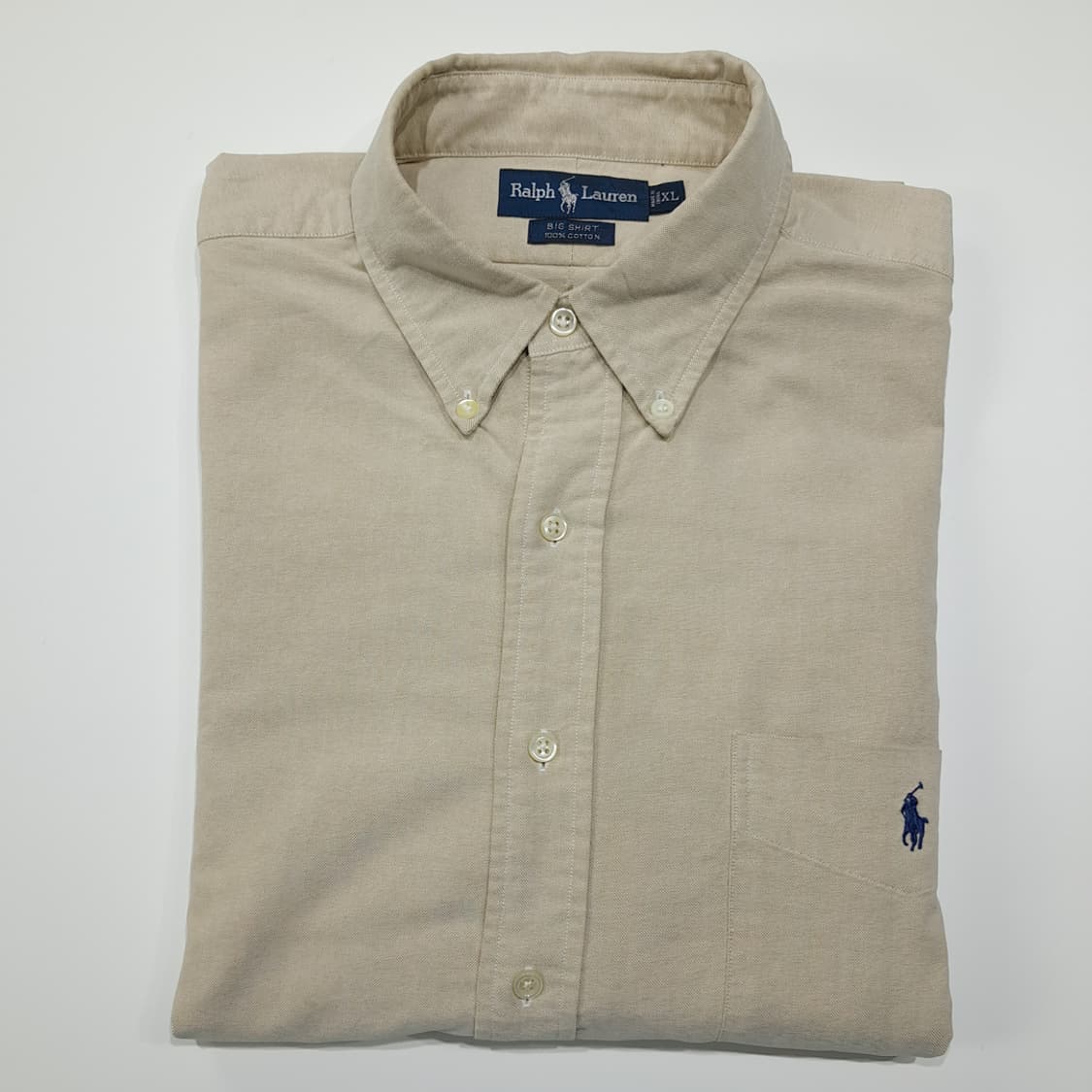 CL849 XL 폴로 90s 헤비옥스포드 샌드브라운 빅셔츠 남방 상품이미지9