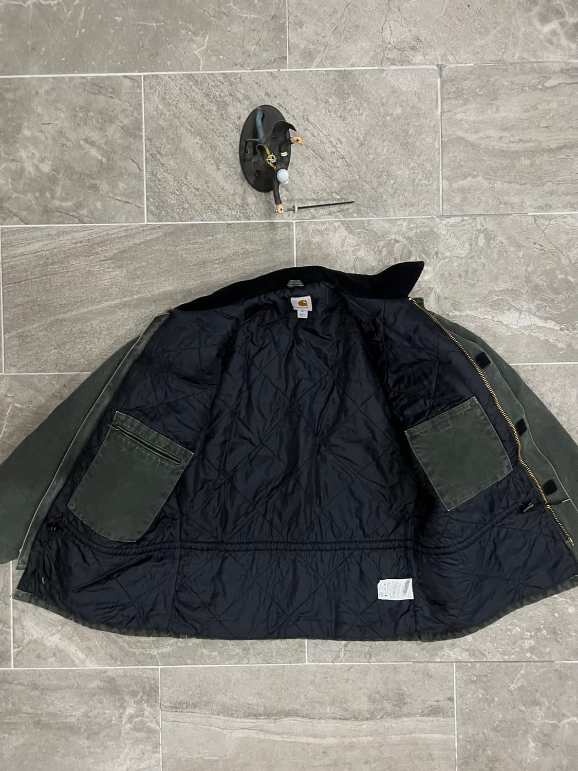 (M)칼하트 샌드스톤 덕 아크틱 트래디셔널 코트 C26 모스그린 상품이미지3