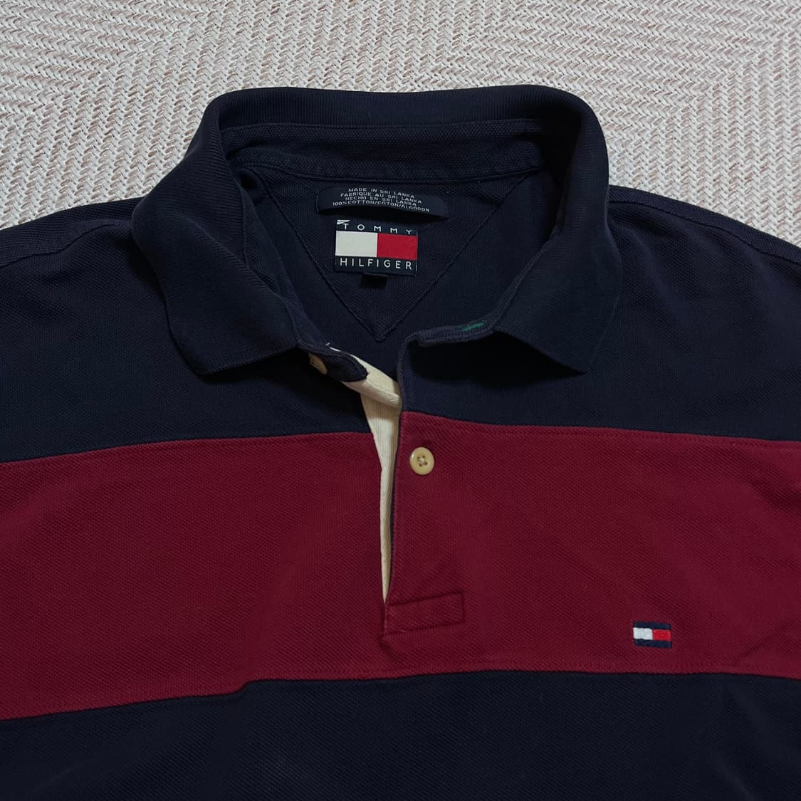 [정품] 타미 네이비 레드 럭비티 [ XL ] 상품이미지3