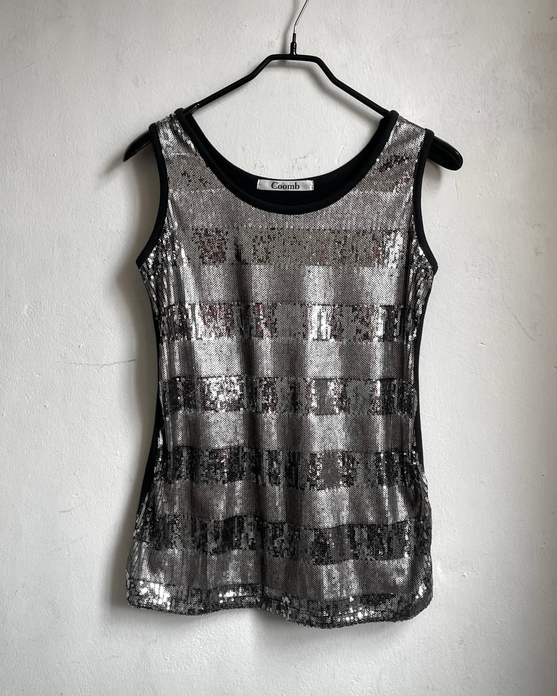 COOMB クーム 3D Spangle Stripe Sleeveless 상품이미지3
