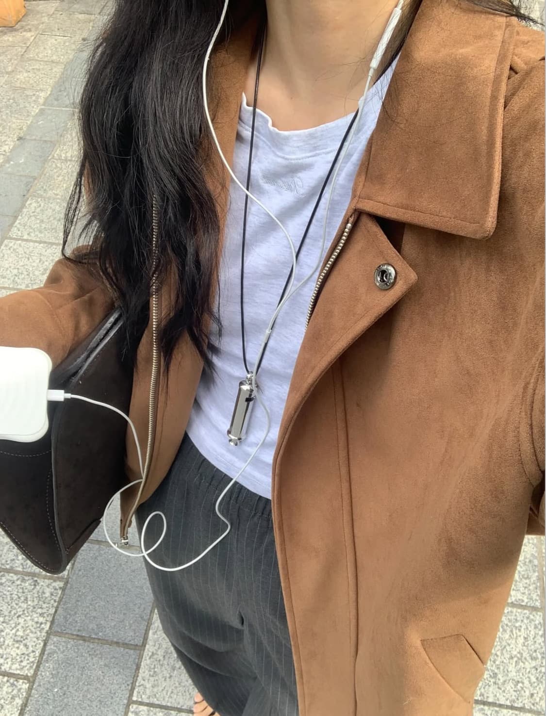 (택O) (새상품) 라무어 lamour 모넷 스웨이드 블루종 (브라운) 상품이미지2