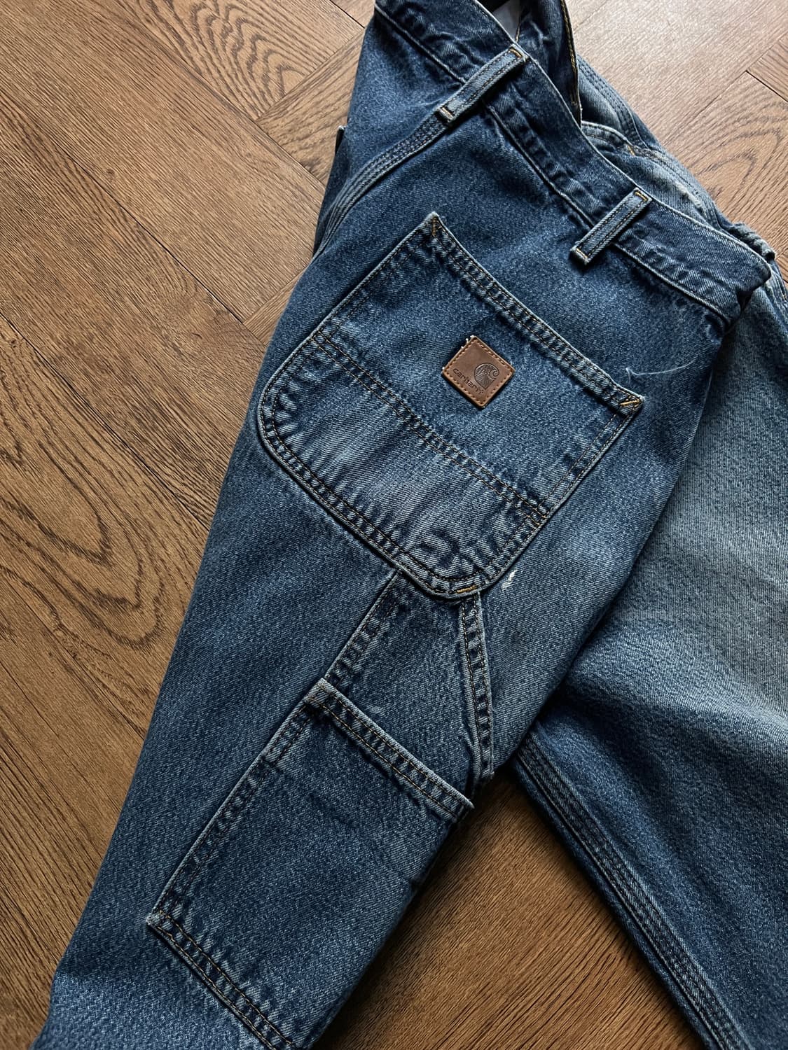 [33]칼하트 USA 빈티지 워싱 카펜터 싱글니 워크 데님 팬츠 상품이미지5