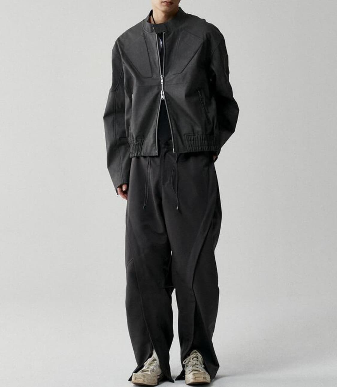 [새상품] 르마드 엠보 라이더 자켓 차콜 상품이미지5