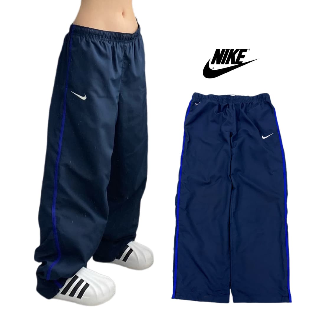 나이키 스우시 올드스쿨 와이드 바람막ㅇ 트랙팬츠 상품이미지1