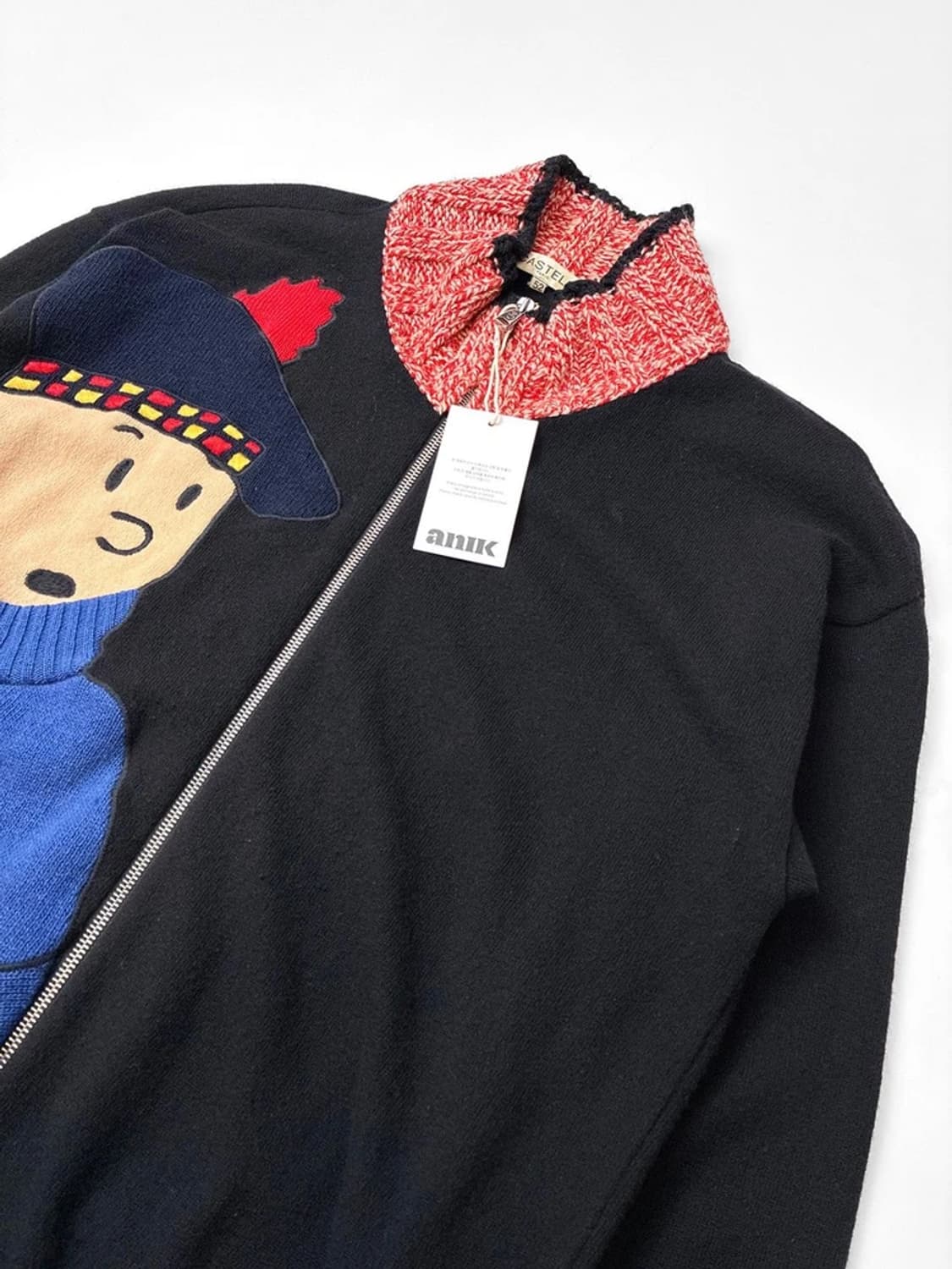 까스텔바작 X 틴틴 00s 자수 니트 집업 가디건 PN5146 상품이미지2