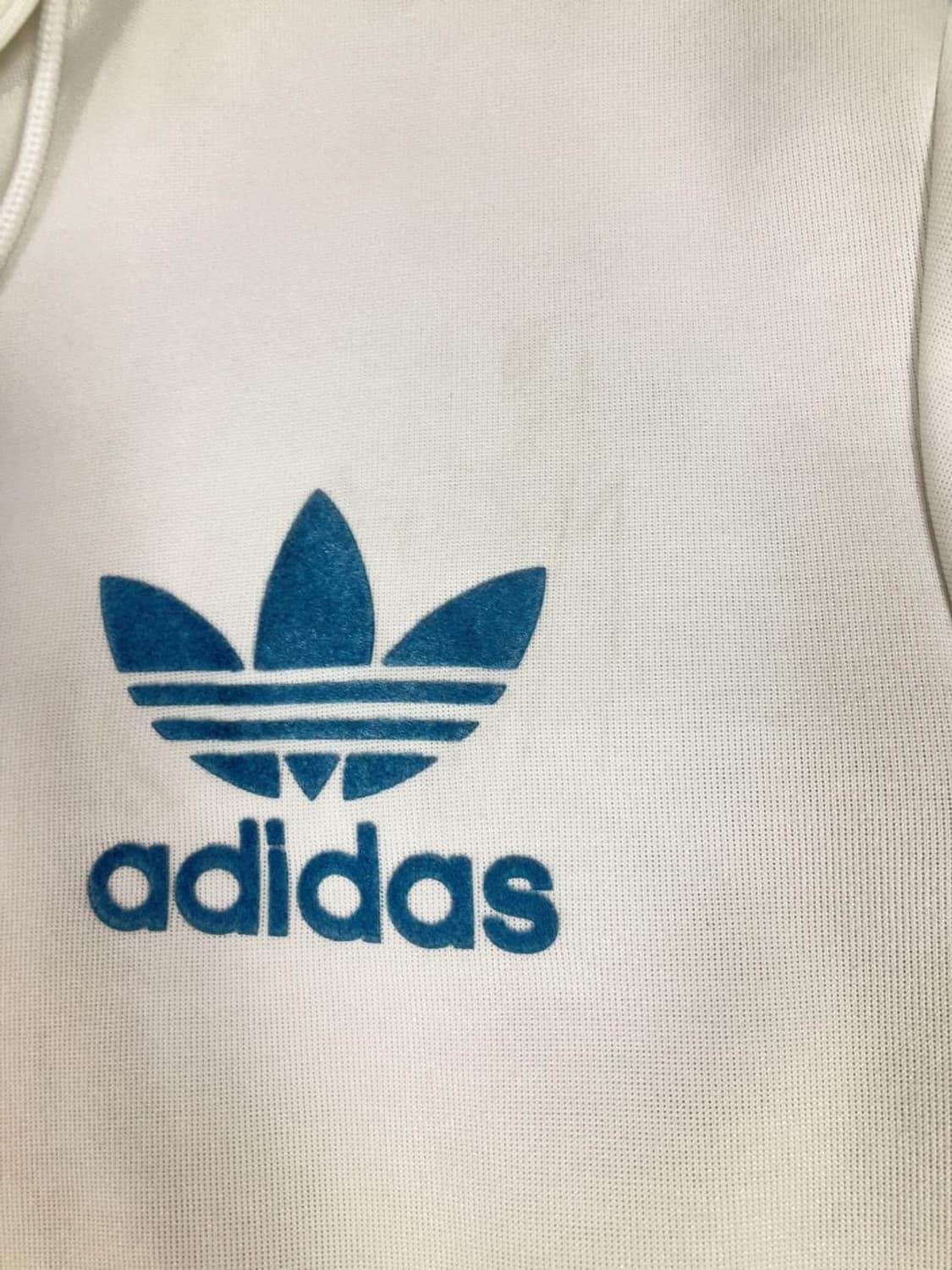 아디다스 흰파 후드 져지 집업 화이트 블루 트랙탑 자켓 상품이미지10