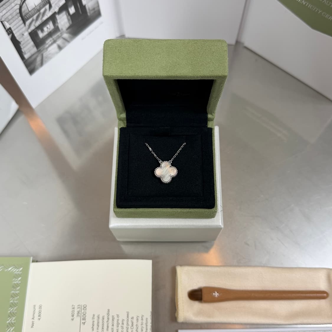 [리오브] 반클리프 아펠 빈티지 알함브라 마더오브펄 목걸이 상품이미지2