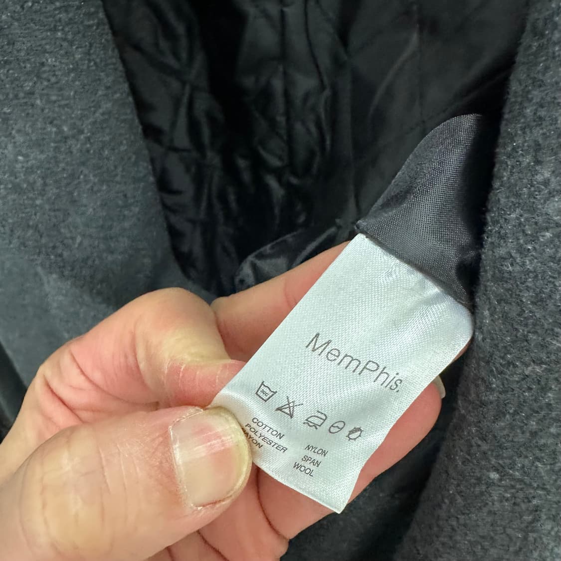 M-L MEMPHIS 차콜 로브 롱 싱글코트 상품이미지8