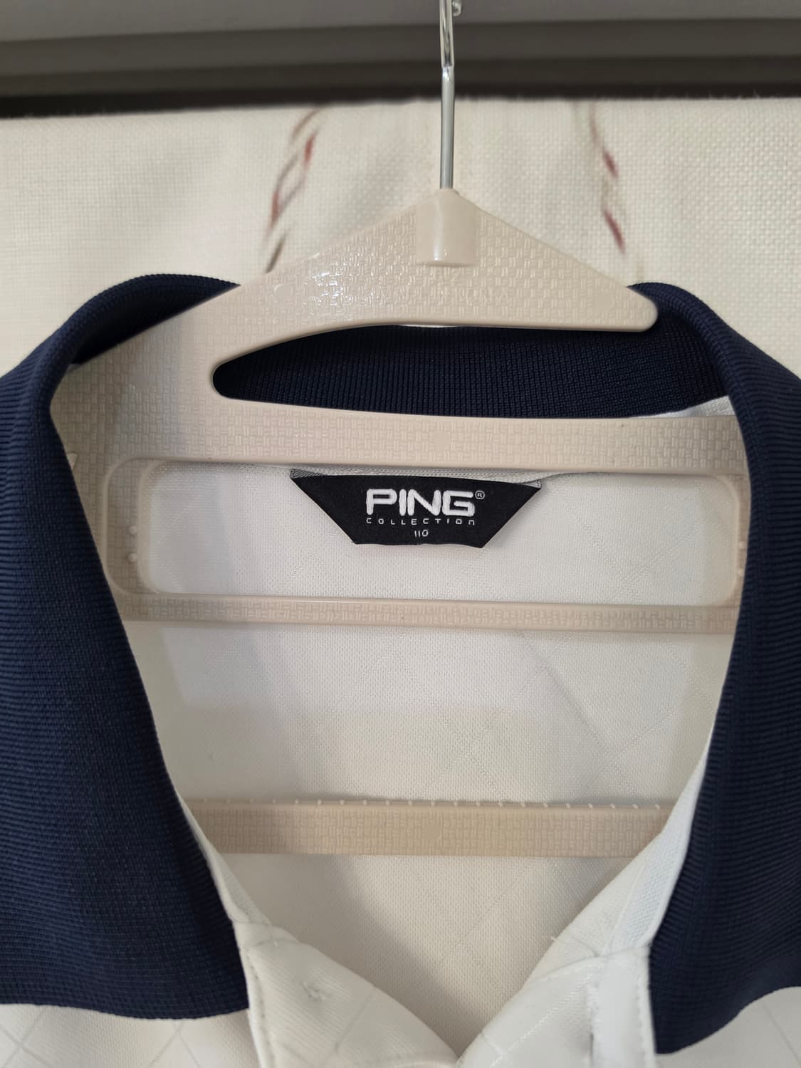 110)핑 화이트 골프웨어 반팔 카라티 상품이미지3