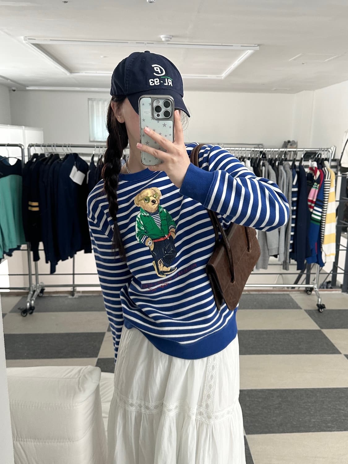 폴로 랄프로렌 스트라이프 폴로베어 맨투맨  상품이미지2