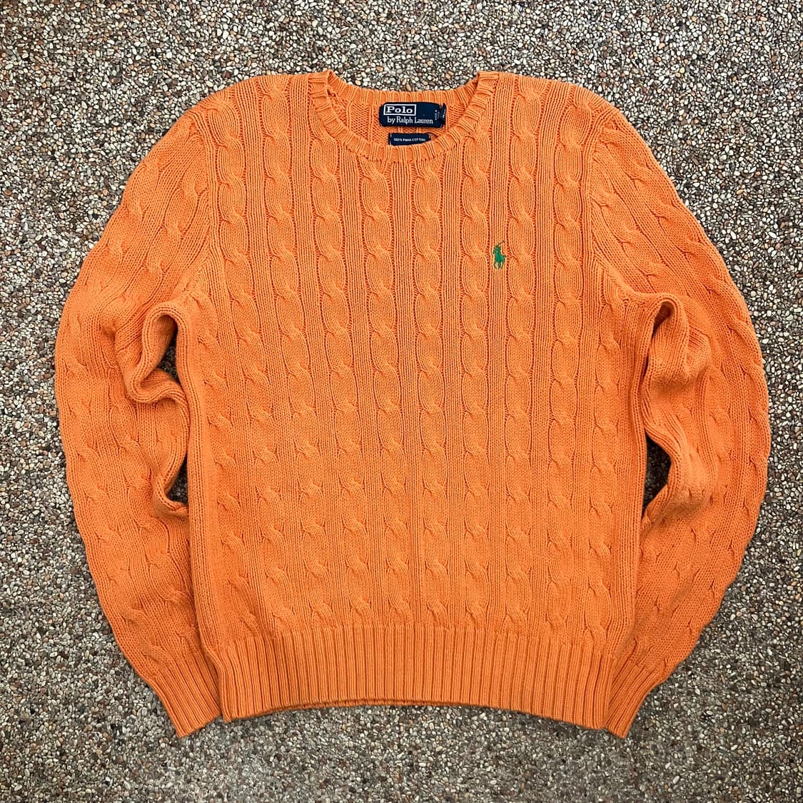 69 폴로 꽈배기 니트 오렌지 상품이미지2