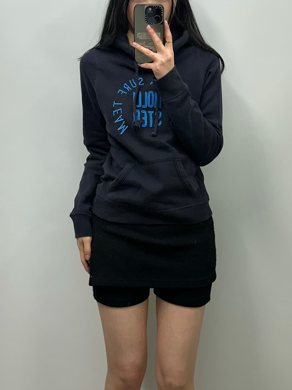 홀리스터 y2k 와투케 블랙 후드티 상품이미지1