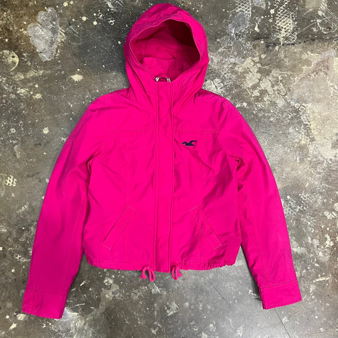 M) 홀리스터 플리스 안감 크롭 후드 자켓 점퍼 후드집업 상품이미지1