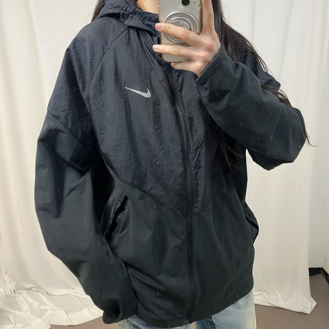 Nike Black Running Windbreaker 상품이미지3