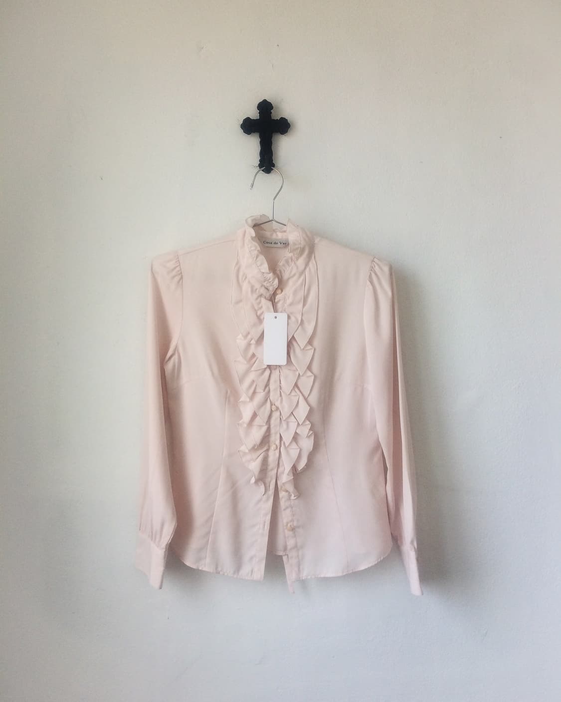 Frill high neck shirt 상품이미지2