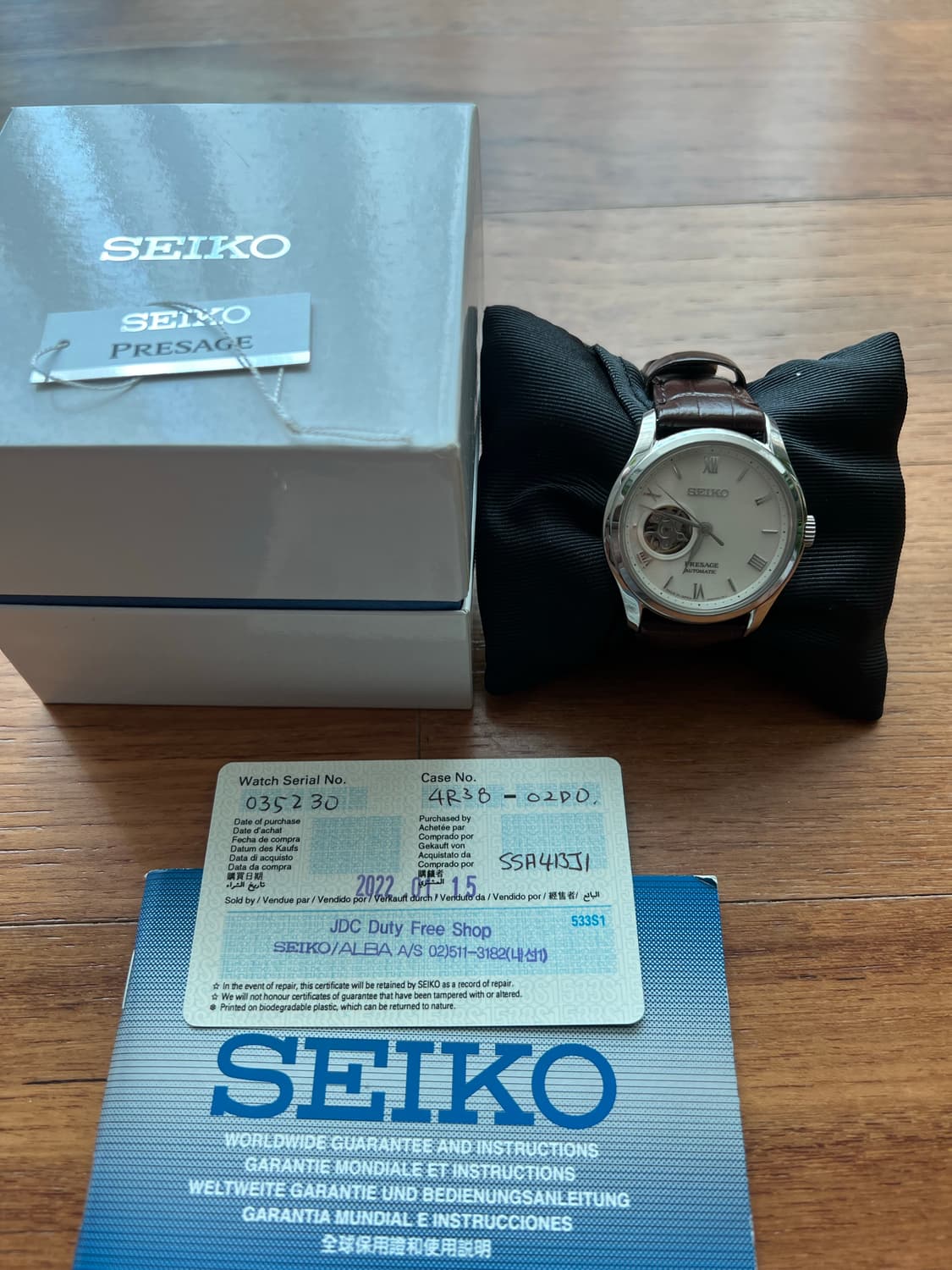 세이코 프레사지 오픈하트 오토매틱 38mm 아이보리판 ssa413j1 상품이미지2