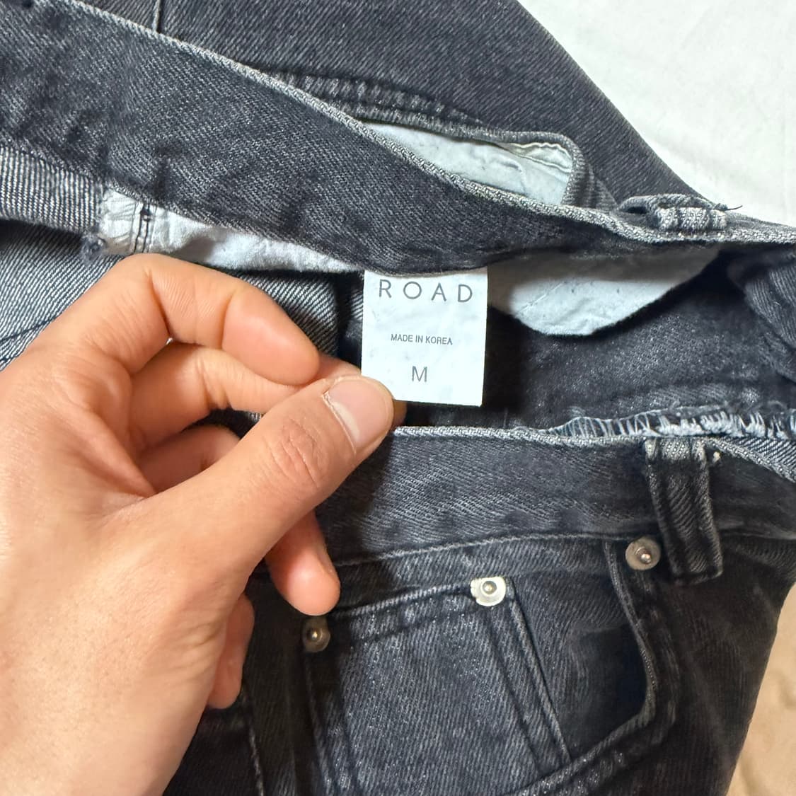 블랙 데미지 바지 상품이미지3