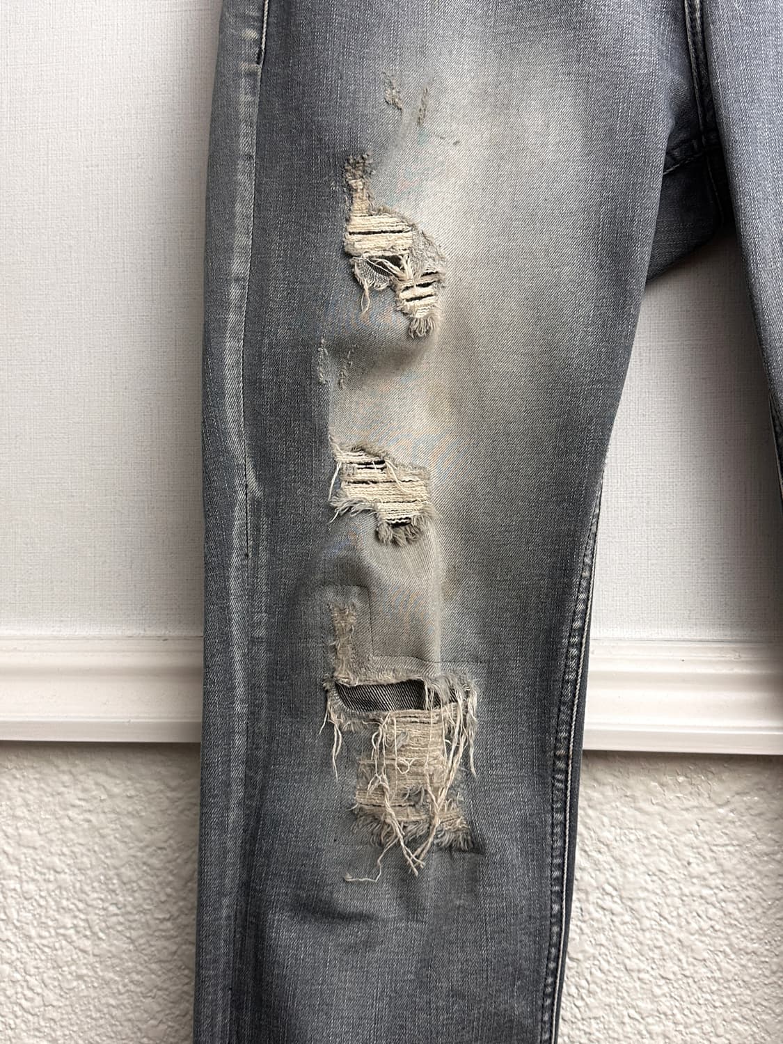 Ubjeans 디스트레스 & 리프드 스키니 진 상품이미지9