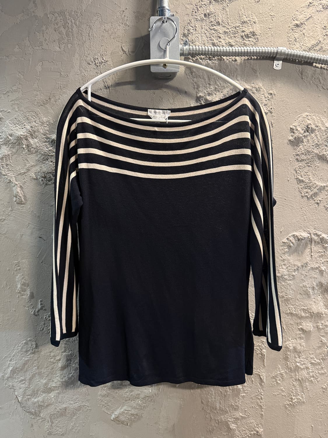 막스마라 MaxMara 스트라이프 보트넥 니트 탑 M 상품이미지1