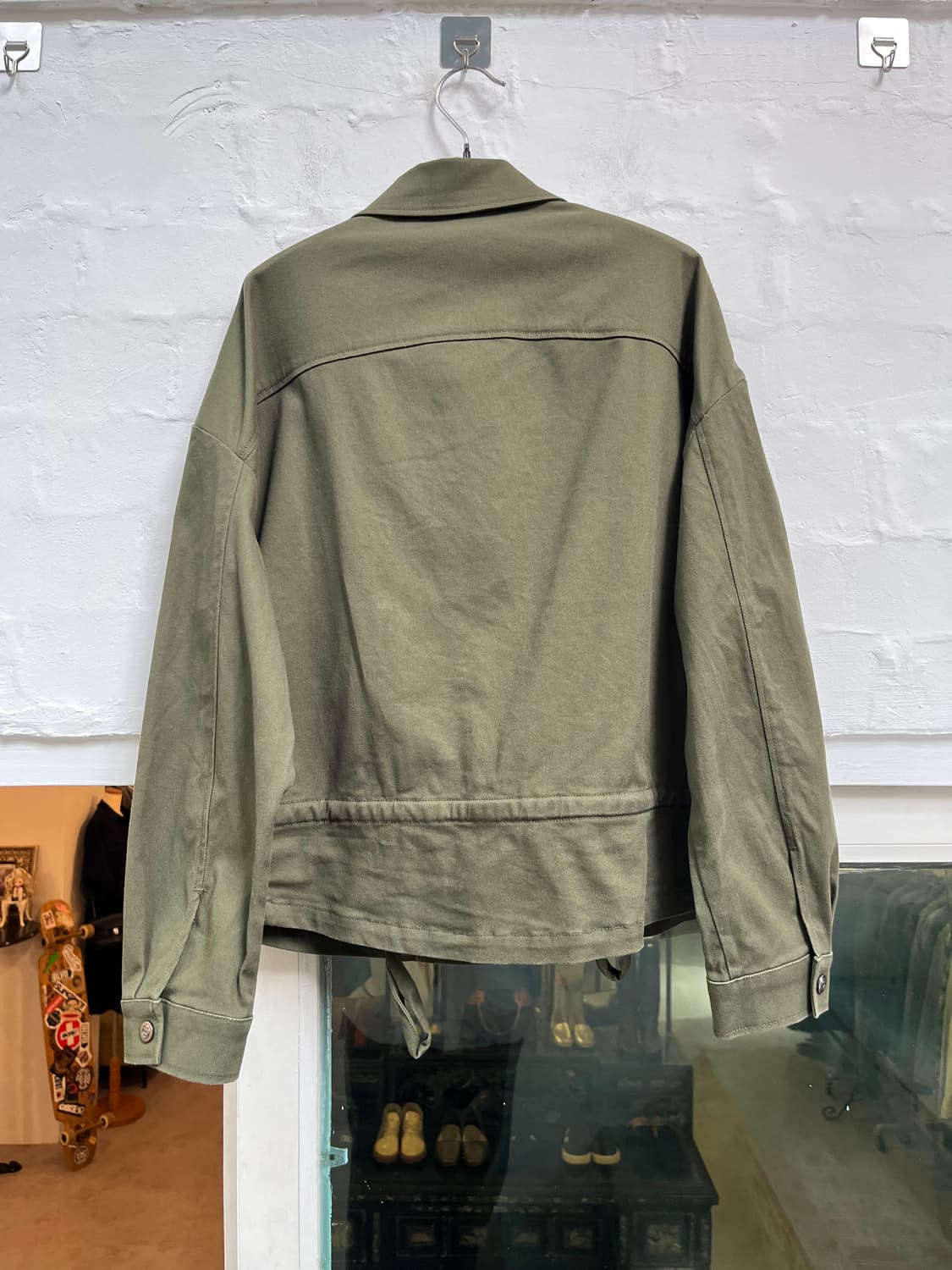 Massimo dutti 우먼 카키 크롭 워크 자켓 L 상품이미지8