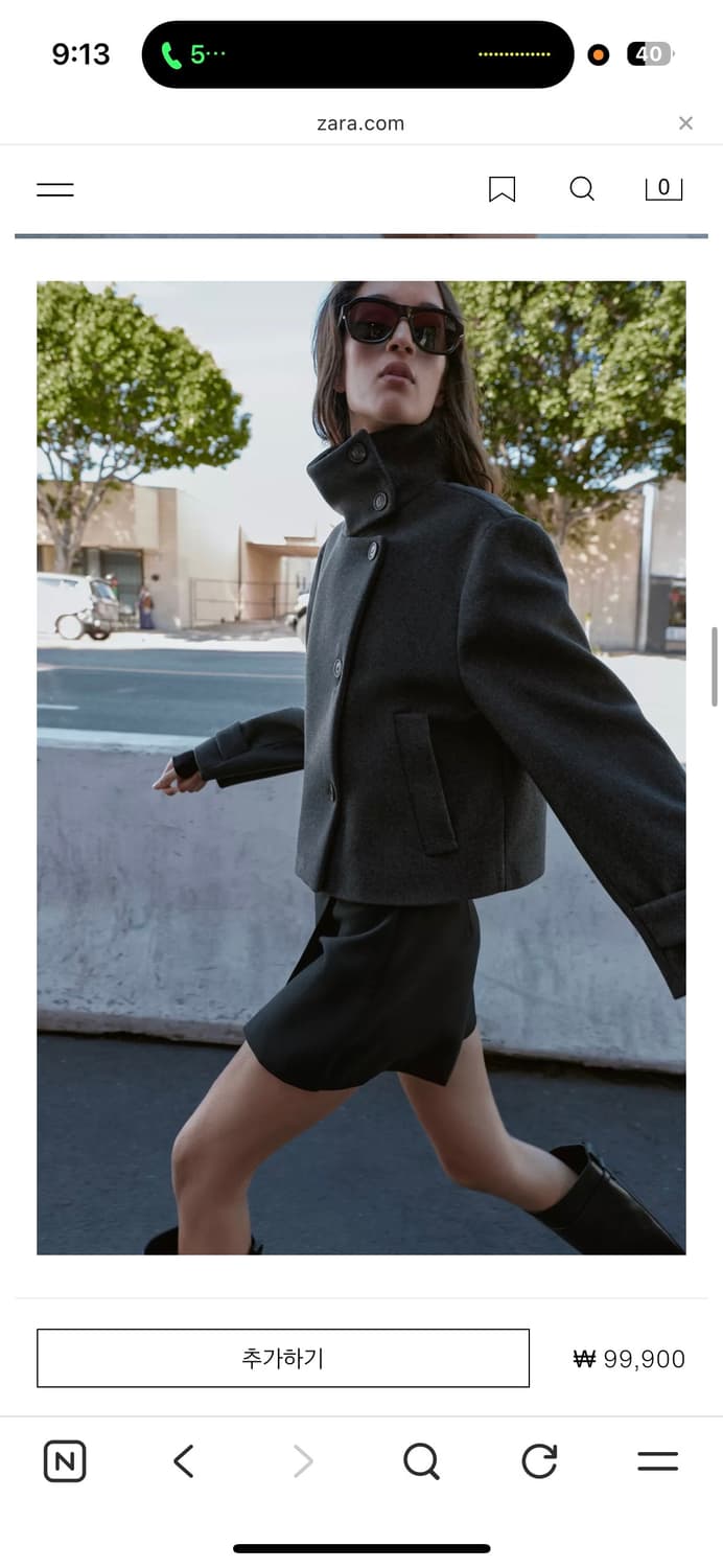 자라 하이넥 숏코트 상품이미지3