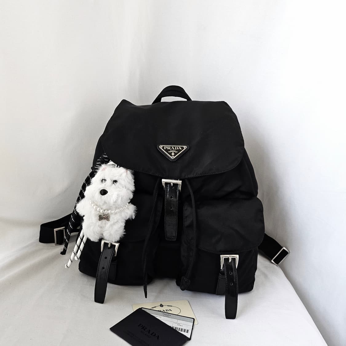 [정품 PRADA] 프라다 투포켓 나일론 빈티지백팩 상품이미지1
