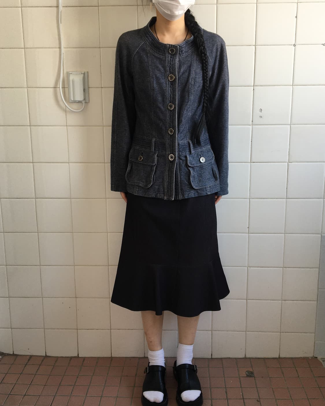 Belted high neck jacket 상품이미지8