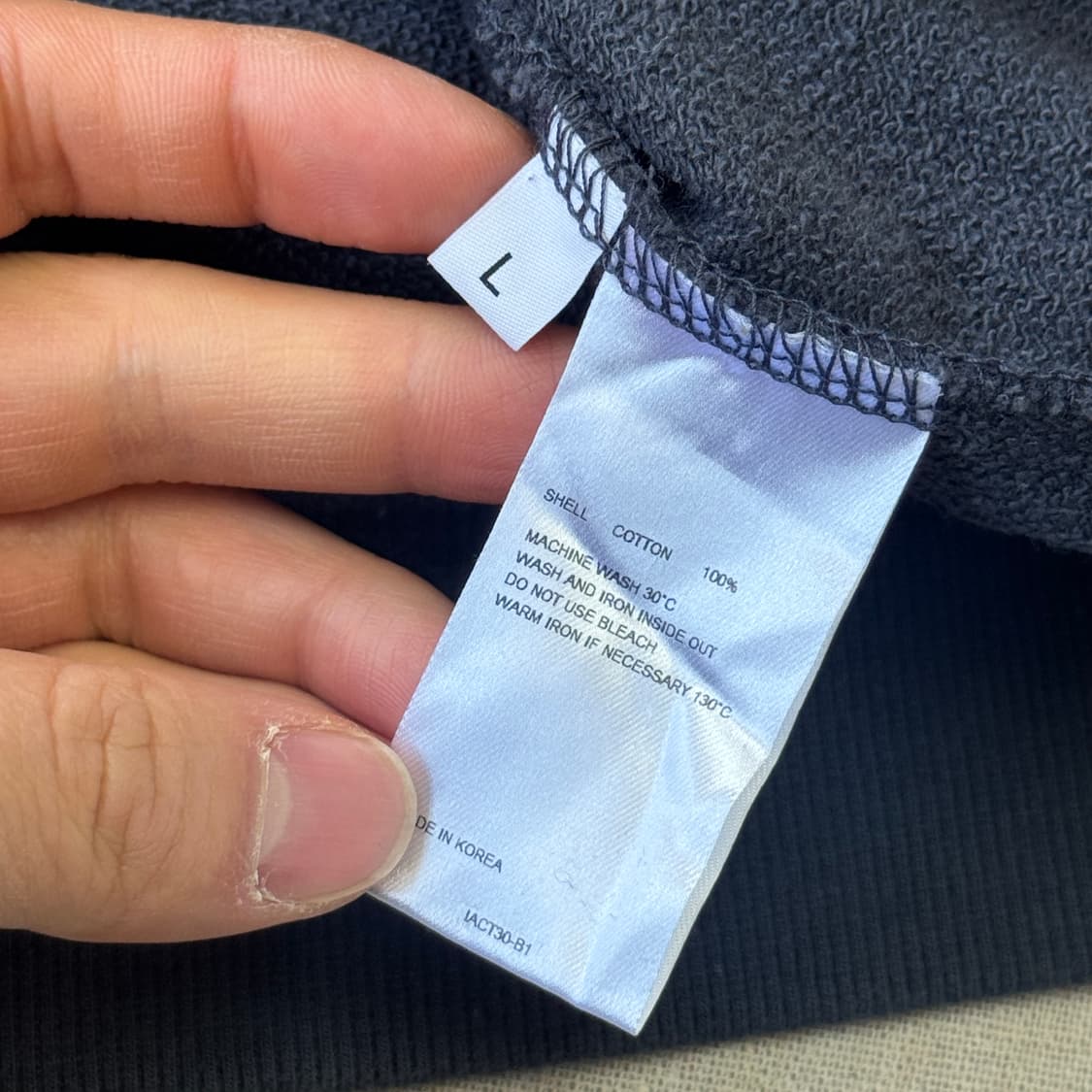 커렌트 차콜블루 후드 L 상품이미지6