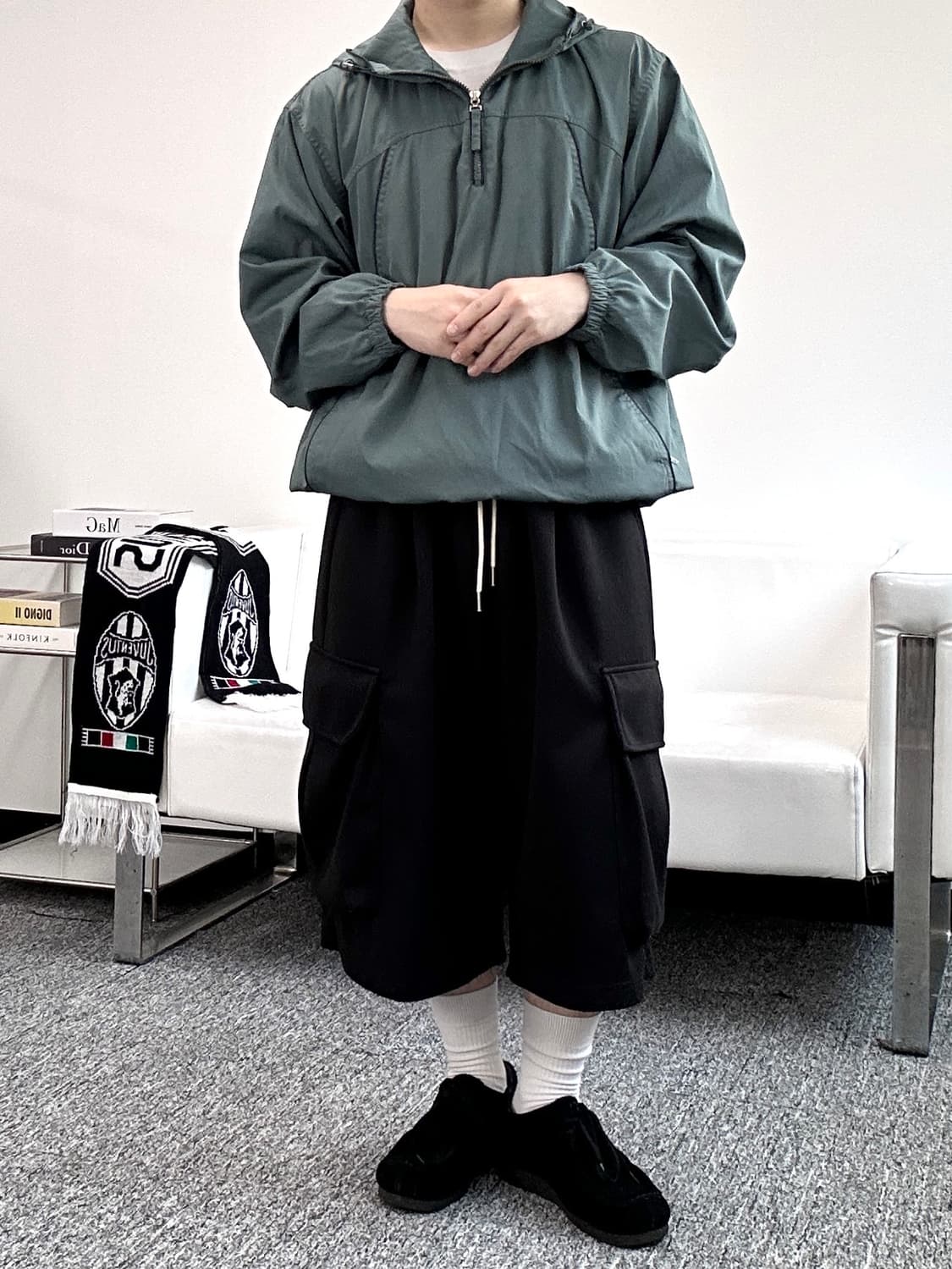 아디다스 다크그린 아노락 바람막이 자켓 100 상품이미지4