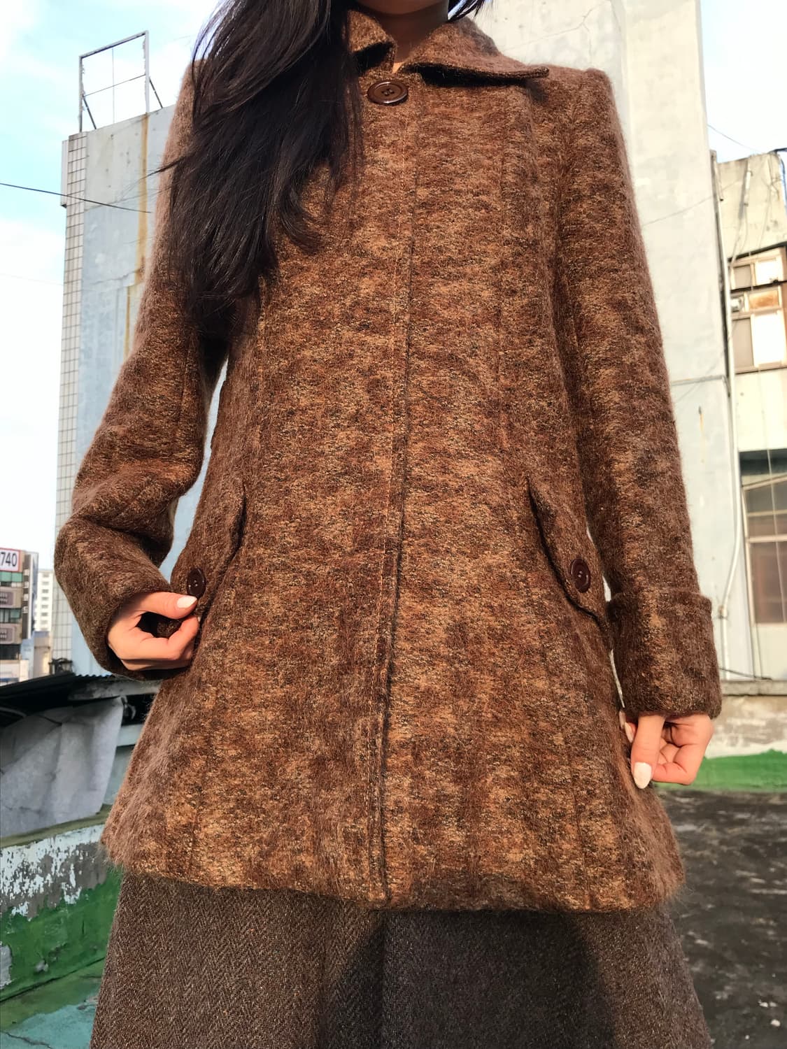 클래식 모카 빈티지 코트 상품이미지5