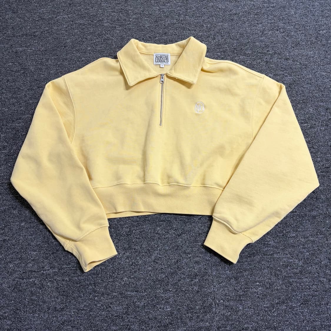 마리떼 하프집업 크롭 맨투맨 상품이미지1