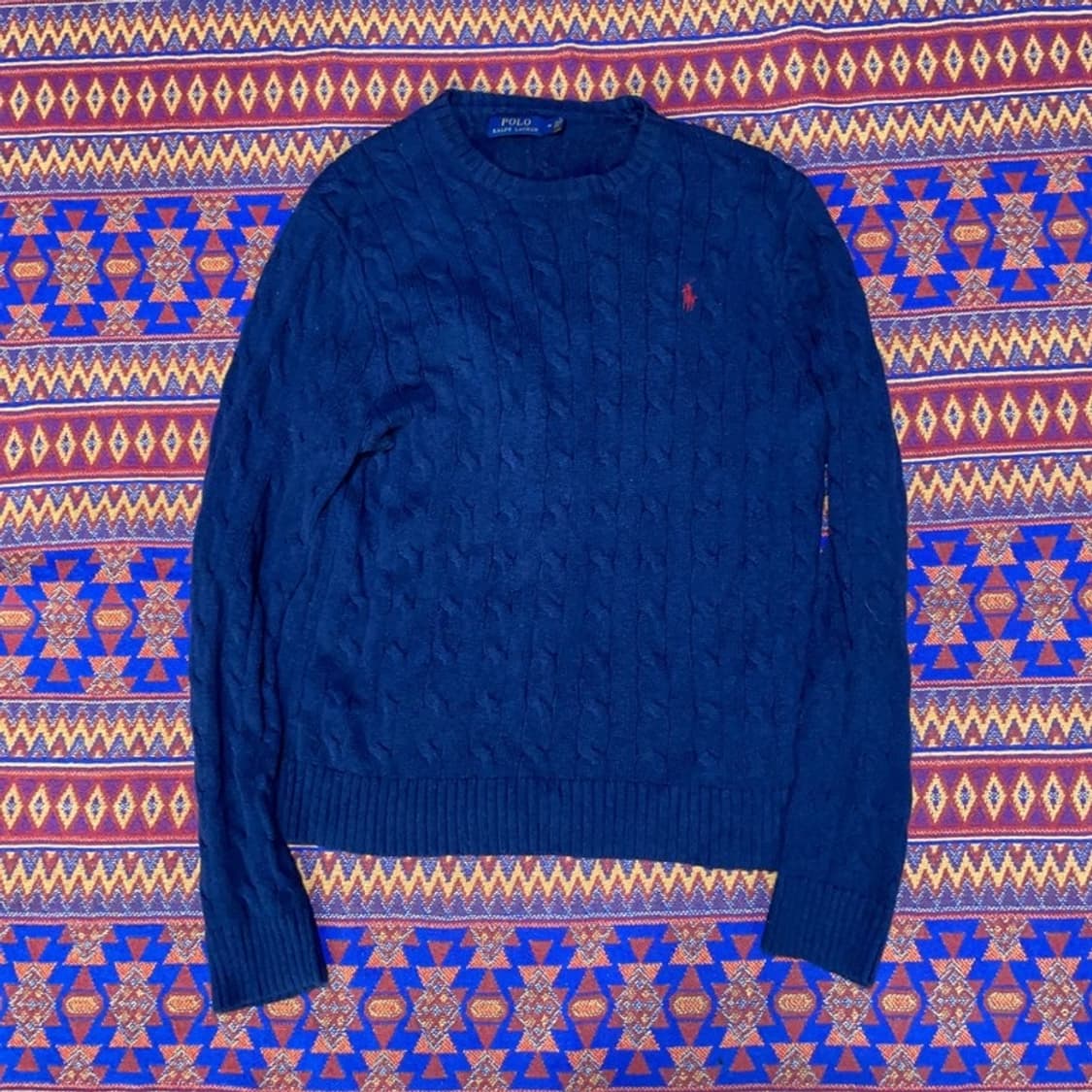 [95] 폴로랄프로렌 케이블 꽈배기 네이비 니트 상품이미지1