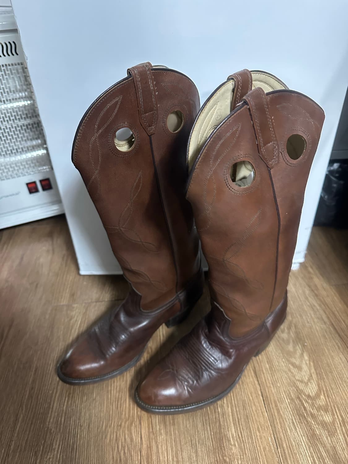 레더 빈티지 웨스턴 부츠 워커 브라운 250사이즈 상품이미지2