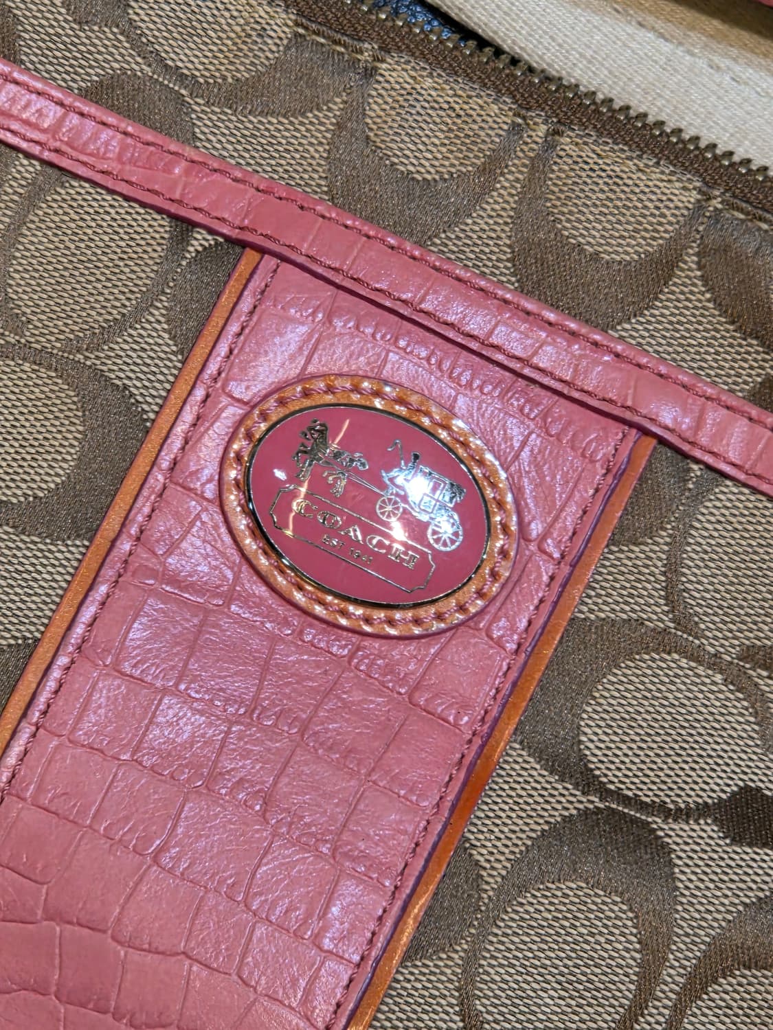 Coach 코치 베이지핑크 크로스백 상품이미지3