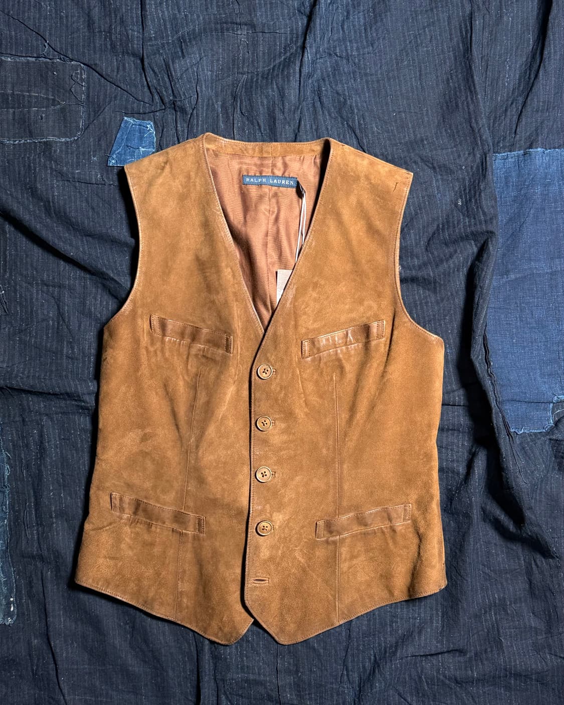 폴로 랄프로렌 파인 고트 스킨 스웨이드 베스트 6 상품이미지1