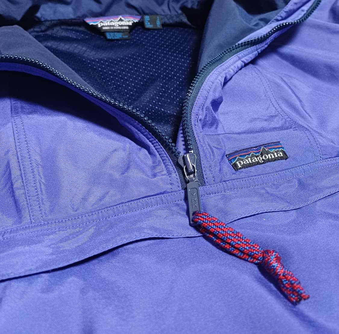 [L] 80s 파타고니아 나일론 아노락 풀오버 - 바이올렛 블루 상품이미지3