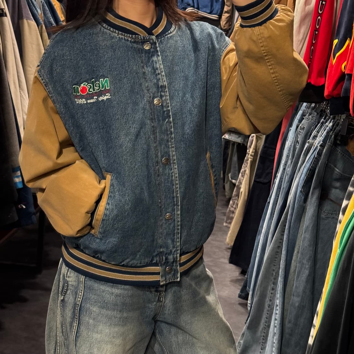 [IM] 빈티지 데님 바시티자켓 상품이미지4