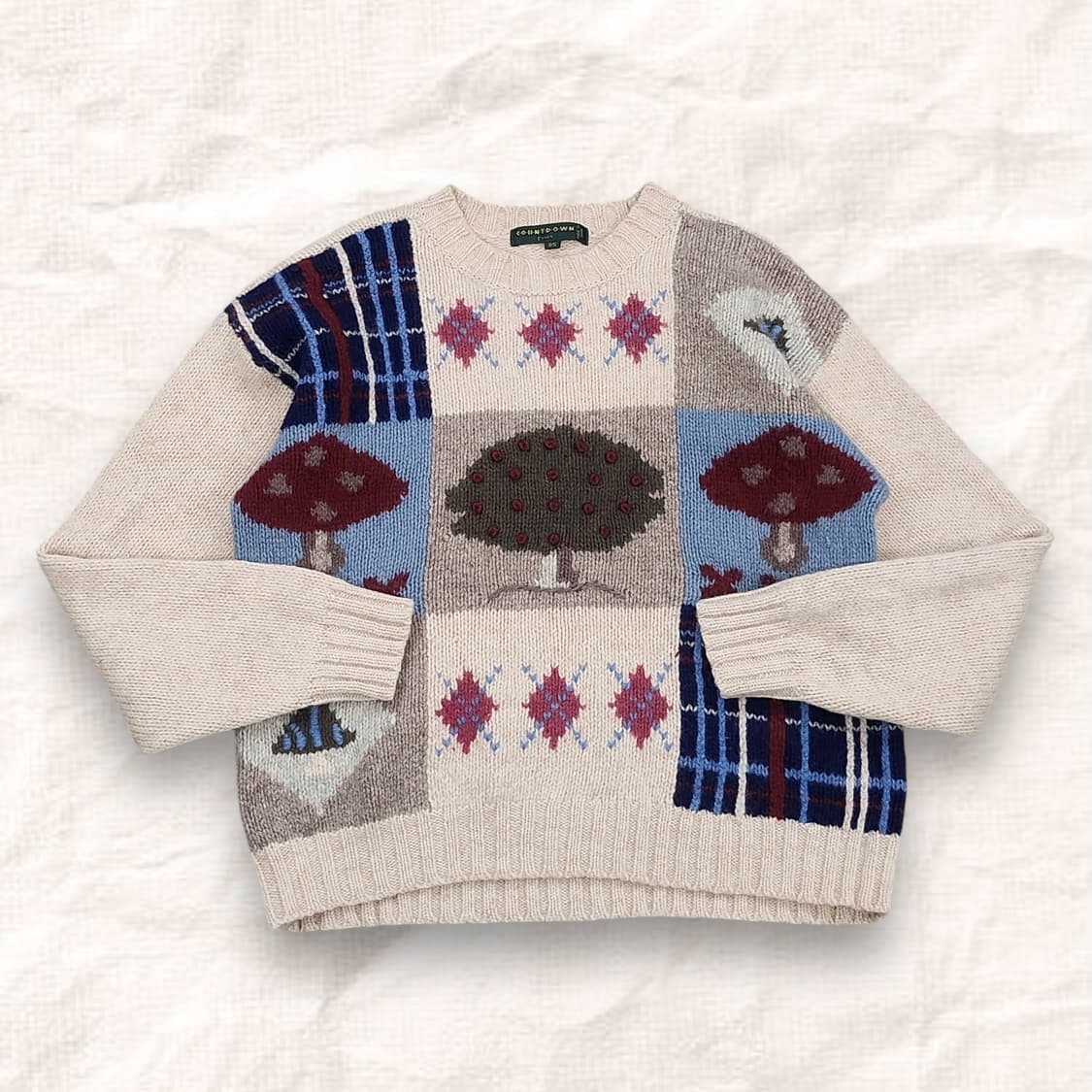 COUNTDOWN 카운트다운 빈티지 울 패턴 니트 상품이미지1