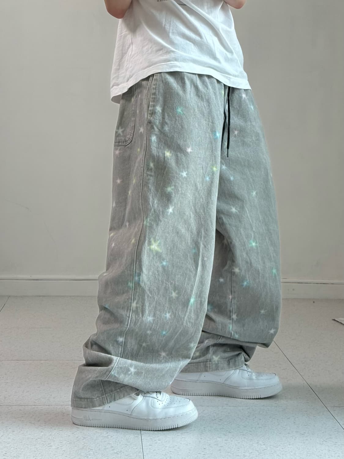 위캔더스 그레이 스타 팬츠 상품이미지2