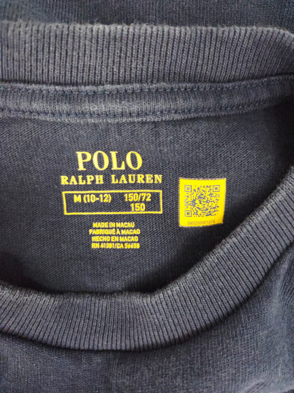 폴로 랄프로렌 중앙 로고 반팔 티셔츠 네이비 상품이미지6