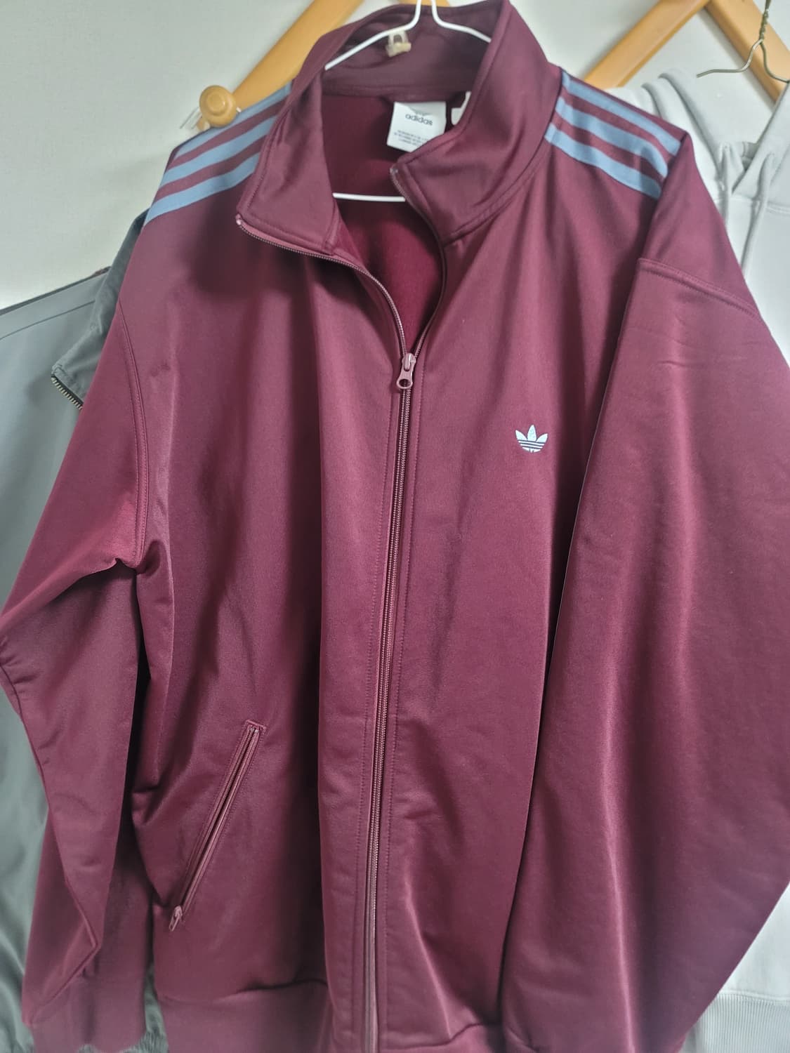 아디다스 마룬 삼선 져지 [L] 판매 상품이미지2