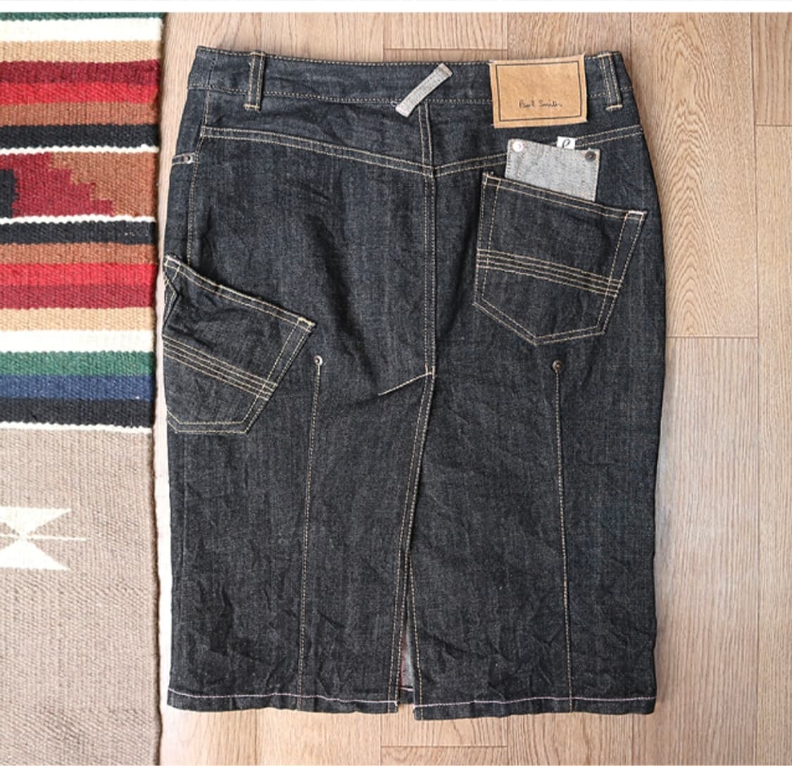 
 paul smith pink label 폴스미스 핑크라벨
흑청 스커트 상품이미지1