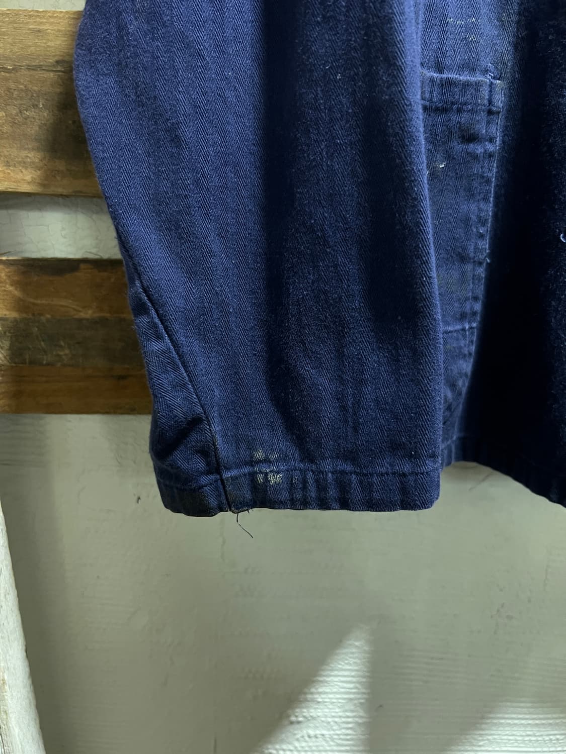 [L]90's 더티워싱 3포켓 HBT 프렌치 워크 자켓 상품이미지5