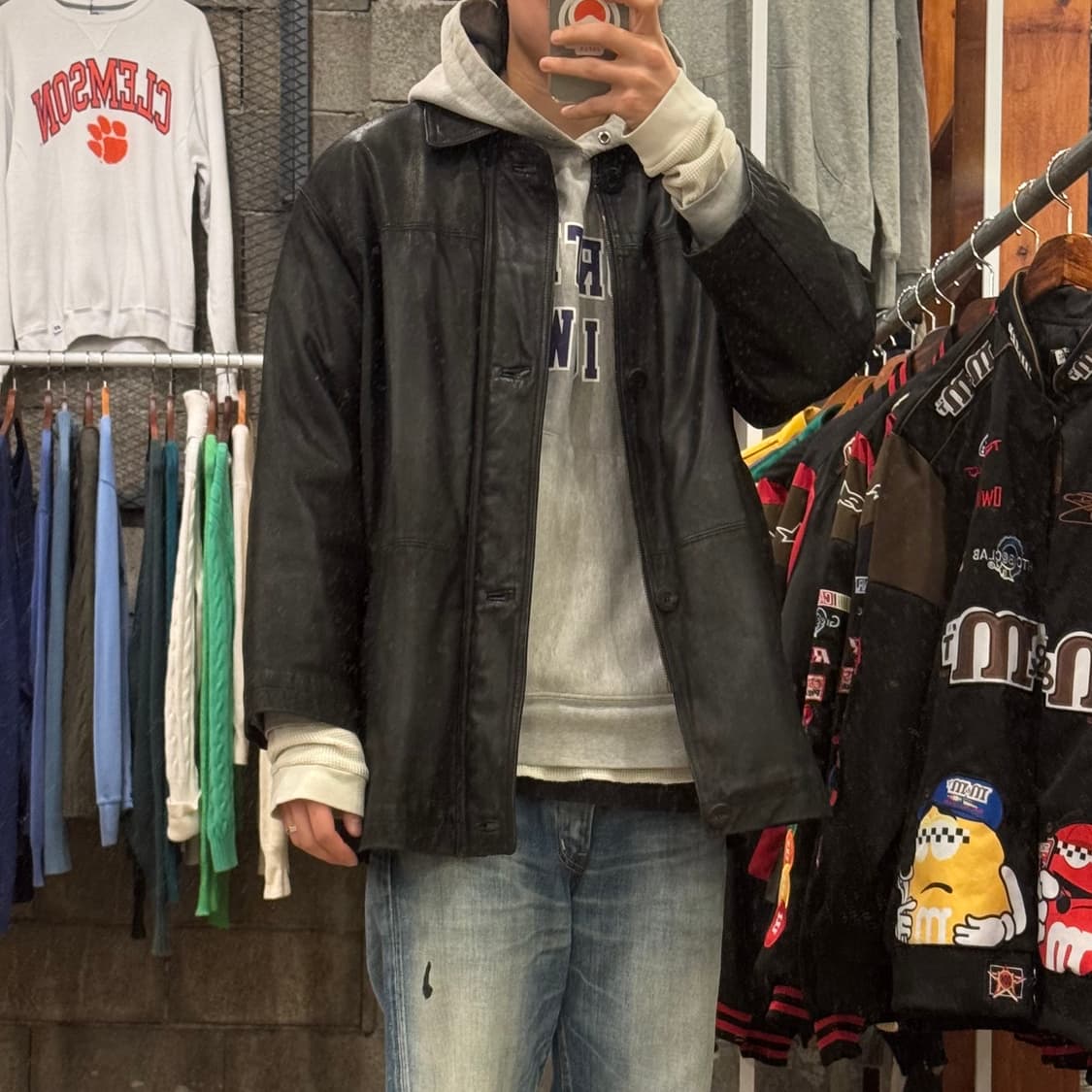 YSL Pour Homme 입생로랑 레더 카코트 상품이미지1