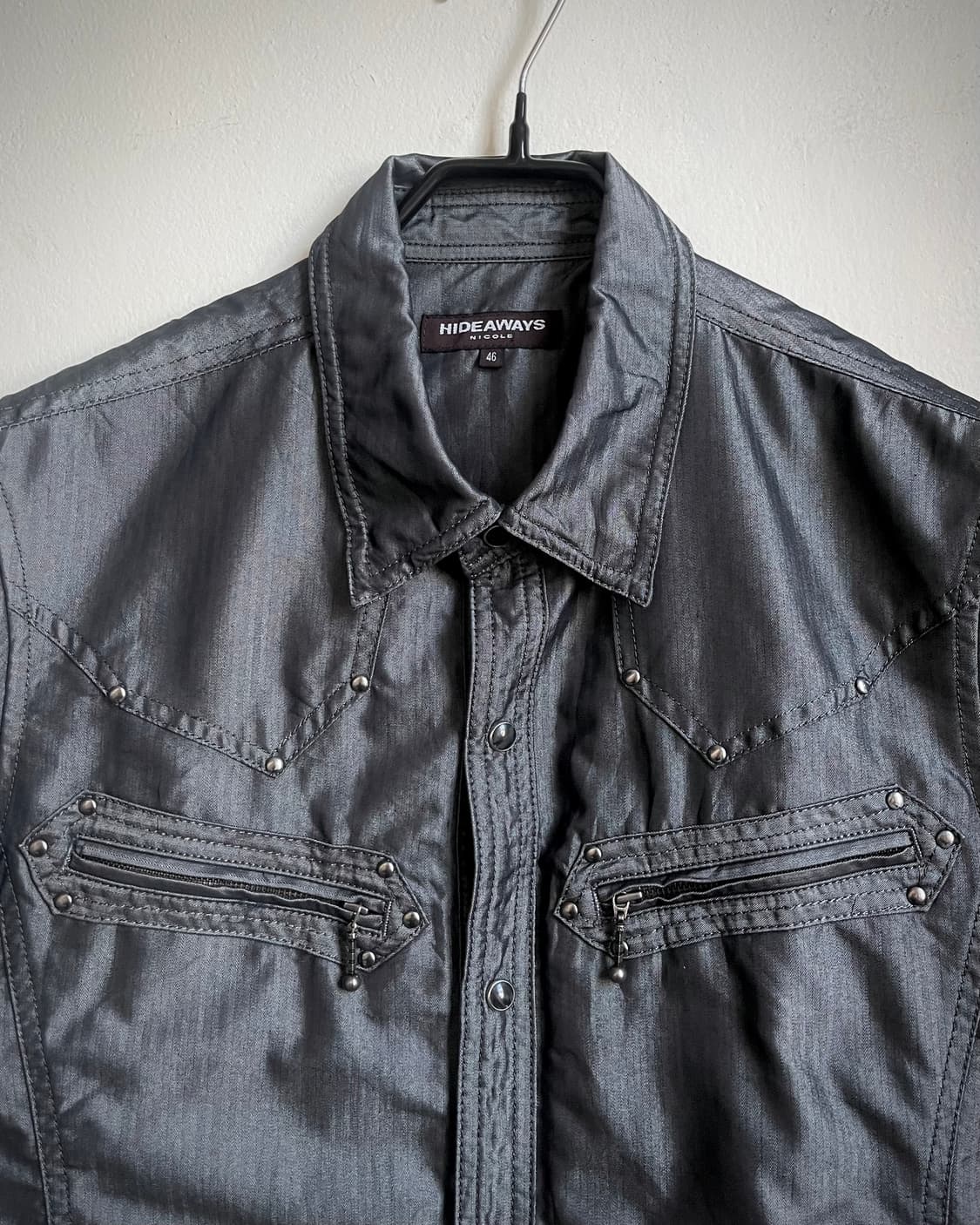 HIDEWAYS Japan Metallic Studed 1/2 Shirt 상품이미지4