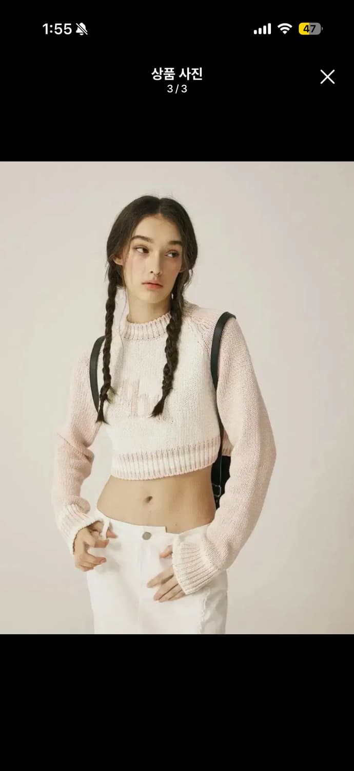 쓰리타임즈 자카드스웻셔츠미니 tht jacquard sweatshirt 상품이미지3