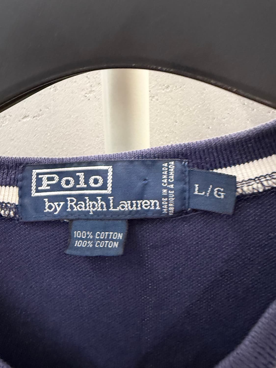 폴로 랄프로렌 브이넥 티셔츠 네이비 L 상품이미지4