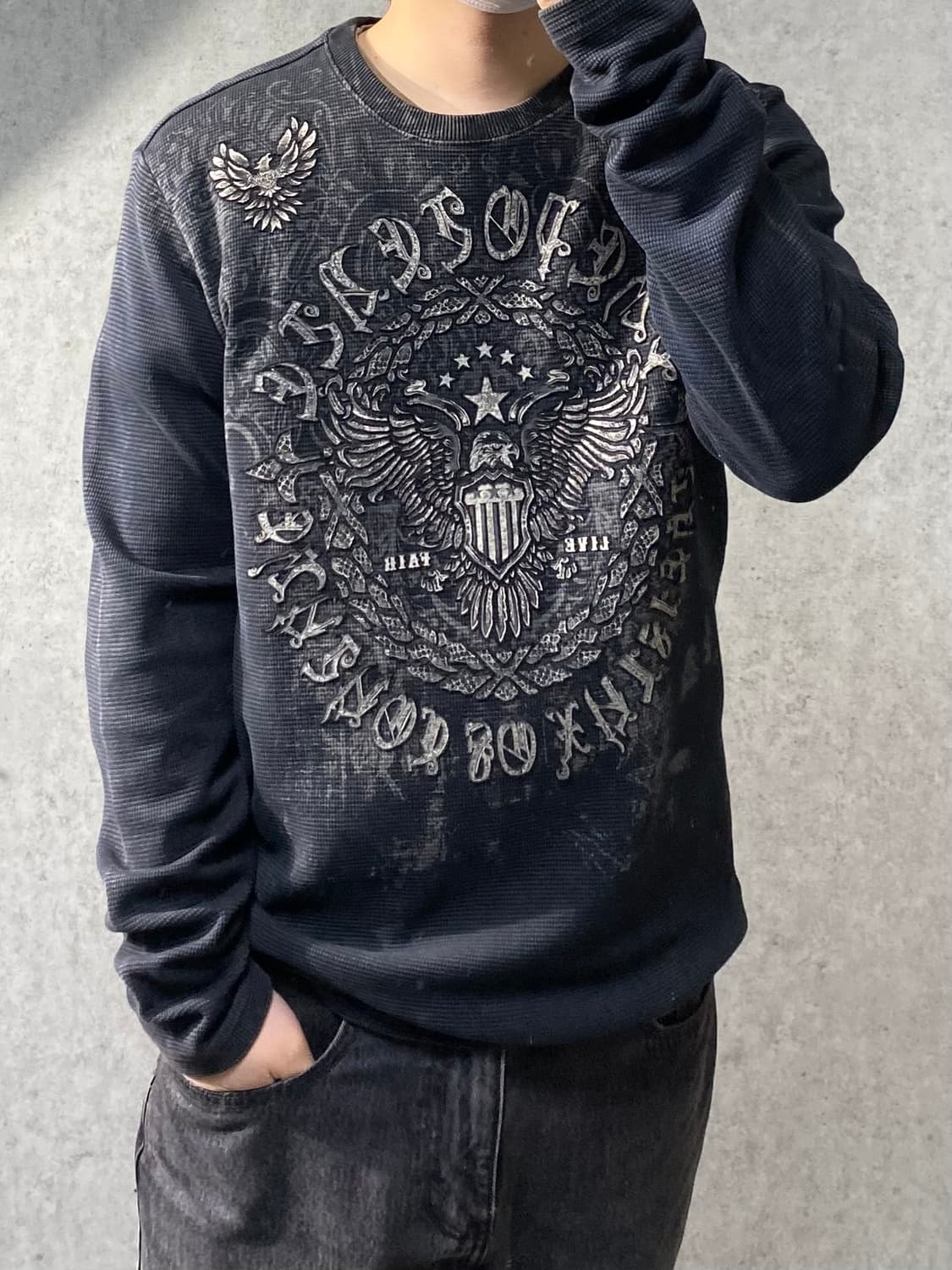 [XL] Prepotente 락시크 프린팅 와플 롱슬리브 상품이미지9